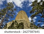 Devils tower monolith, Devils Tower national monument, Wyoming, USA