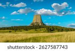 Devils tower monolith, Devils Tower national monument, Wyoming, USA