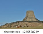 Devils Tower National Monument in Eastern Wyoming, USA