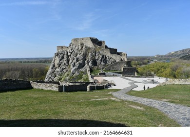 Devin Castle Is A Castle In Devín, Which Is A Borough Of Bratislava, The Capital Of Slovakia Overlooking Confluence Of Rivers Danube And Morava During Near The Austria Border.