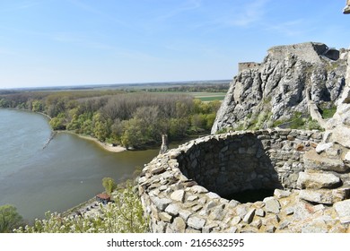 Devin Castle Is A Castle In Devín, Which Is A Borough Of Bratislava, The Capital Of Slovakia Overlooking Confluence Of Rivers Danube And Morava During Near The Austria Border.