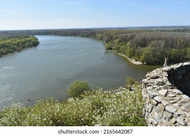 Devin Castle Is A Castle In Devín, Which Is A Borough Of Bratislava, The Capital Of Slovakia Overlooking Confluence Of Rivers Danube And Morava During Near The Austria Border.