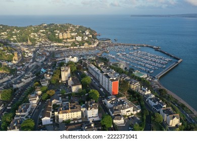 Devon, Southwest England, Torquay Harbour And The Coast Path Are Popular For Tourists On Holiday. 