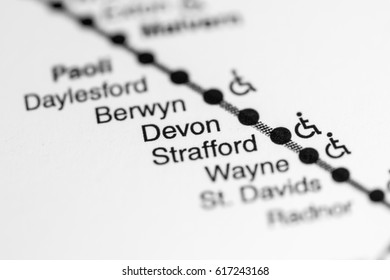 Devon Station. Philadelphia Metro Map.