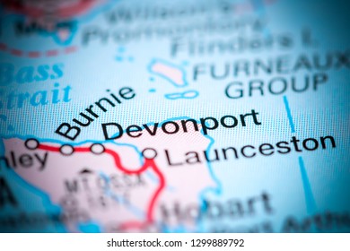 Devonport. Australia On A Map