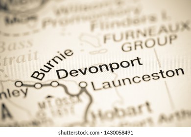 Devonport. Australia On A Map