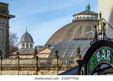 The Devonshire Dome And Buxton Baths In The Spa Town Of Buxton In Derbyshire, England. 