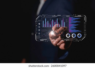 DevOps concept, software development, IT operations, agile programming, Concept with dev ops icon on computer screen and project manager, coder or sysadmin typing on keyboard, high software quality.