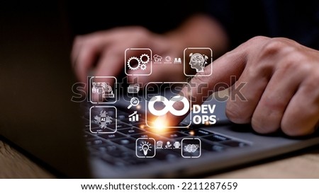 DevOps concept, software development and IT operations, agile programming