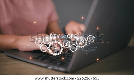 DevOps concept, software development and IT operations, agile programming