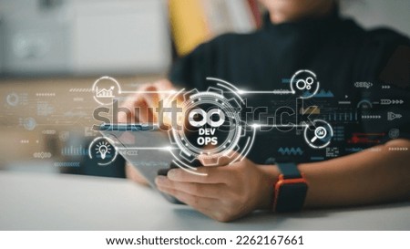 DevOps concept, software development and IT operations, agile programming