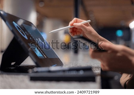 DevOps concept, software development, IT operations, agile programming, Concept with dev ops icon on computer screen and project manager, coder or sysadmin typing on keyboard, high software quality