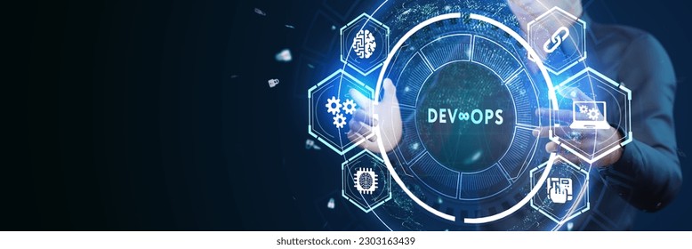 DevOps Methodology Development Operations agil programming technology concept.