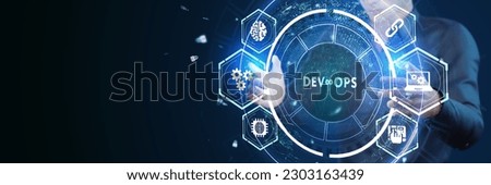 DevOps Methodology Development Operations agil programming technology concept.
