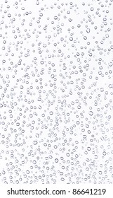 Dew of water on the white background