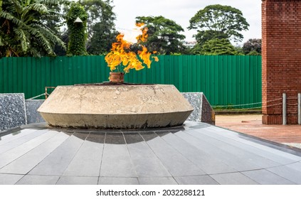 Dhaka, Bangladesh - 20 August 2021: Eternal Flames In Museum Of Independence At Suhrawardy Udyan