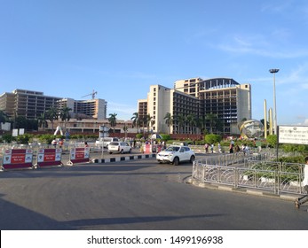 Dhaka, Bangladesh- 5 September 2019: In Front Of The Hazrat Shahjalal  International Airport.