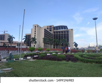 Dhaka, Bangladesh- 5 September 2019: In Front Of The Hazrat Shahjalal  International Airport.