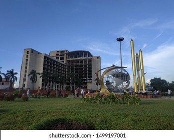 Dhaka, Bangladesh- 5 September 2019: In Front Of The Hazrat Shahjalal  International Airport.