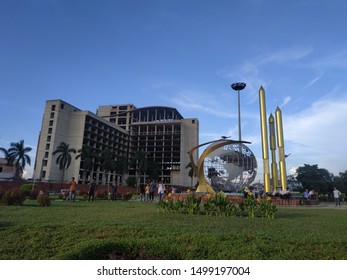 Dhaka, Bangladesh- 5 September 2019: In Front Of The Hazrat Shahjalal  International Airport.