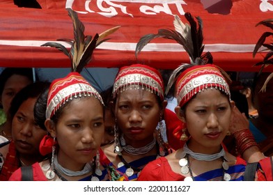 Dhaka, Bangladesh - August 09, 2008: Bangladeshi Indigenous People Gather As They Celebrate World Indigenous Day At Dhaka, Bangladesh.