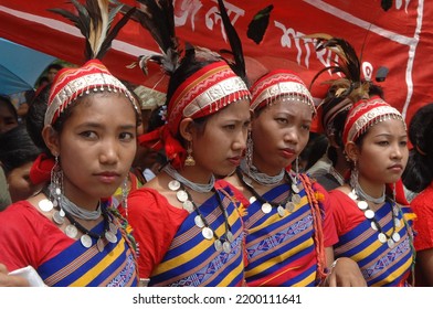 Dhaka, Bangladesh - August 09, 2008: Bangladeshi Indigenous People Gather As They Celebrate World Indigenous Day At Dhaka, Bangladesh.