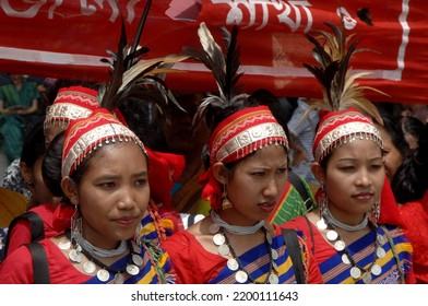 Dhaka, Bangladesh - August 09, 2008: Bangladeshi Indigenous People Gather As They Celebrate World Indigenous Day At Dhaka, Bangladesh.