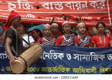 Dhaka, Bangladesh - August 09, 2008: Bangladeshi Indigenous People Gather As They Celebrate World Indigenous Day At Dhaka, Bangladesh.