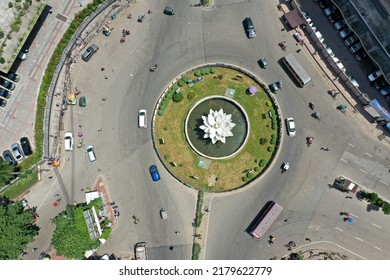 Dhaka, Bangladesh - July 12, 2022: The Bird's-eye View Of Motijheel Commercial Area At Dhaka City In Bangladesh.