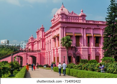 DHAKA, BANGLADESH - NOVEMBER 22, 2016: Ahsan Manzil, Former Residential Palace Of The Nawab Of Dhaka, Bangladesh