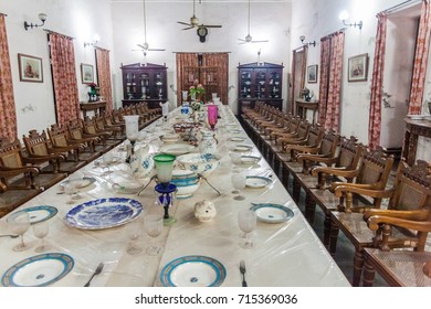 DHAKA, BANGLADESH - NOVEMBER 22, 2016: Interior Of Ahsan Manzil, Former Residential Palace Of The Nawab Of Dhaka, Bangladesh