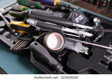 Dhaka, Bangladesh - October 3 2022: A Tool Kit Box Full Of Tools 