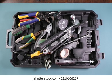 Dhaka, Bangladesh - October 3 2022: A Tool Kit Box Full Of Tools 