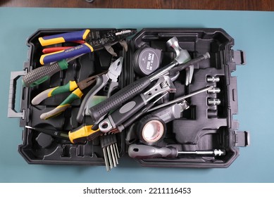 Dhaka, Bangladesh - October 3 2022: A Tool Kit Box Full Of Tools 