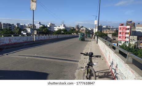 Dhaka Bangladesh-16 July 2020: Beautiful Basila Bridge In Mohammadpur, Dhaka.