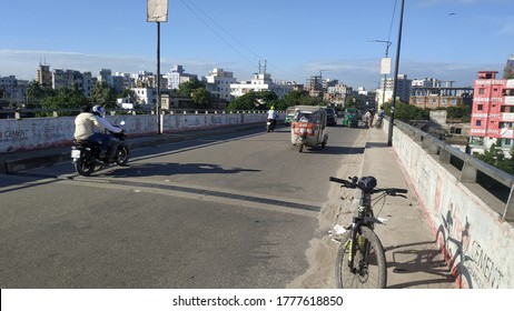 Dhaka Bangladesh-16 July 2020: Beautiful Basila Bridge In Mohammadpur, Dhaka.