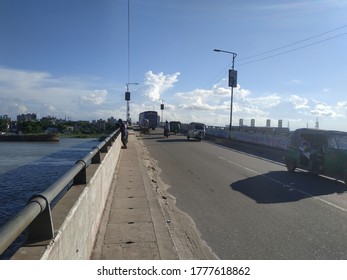 Dhaka Bangladesh-16 July 2020: Beautiful Basila Bridge In Mohammadpur, Dhaka.