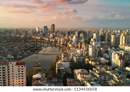 Dhaka skyline from a bird's eye view