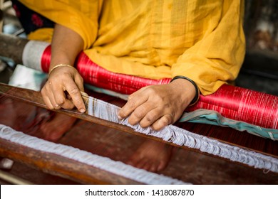 Dhakai Jamdani Weaving In Rupganj, Dhaka Division, Narayanganj District, Bangladesh