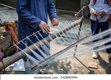 Dhakai Jamdani Weaving In Rupganj, Dhaka Division, Narayanganj District, Bangladesh