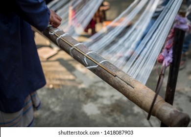 Dhakai Jamdani Weaving In Rupganj, Dhaka Division, Narayanganj District, Bangladesh