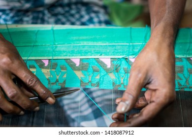 Dhakai Jamdani Weaving In Rupganj, Dhaka Division, Narayanganj District, Bangladesh