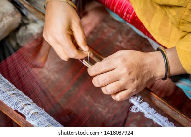 Dhakai Jamdani Weaving In Rupganj, Dhaka Division, Narayanganj District, Bangladesh