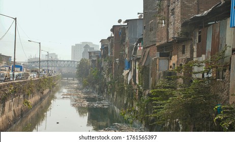 Dharavi Slums In East Mumbai. Bandra District, Maharashtra, India.