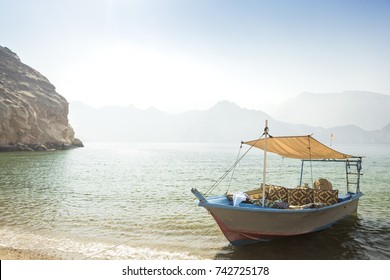 Dhow Boat Near The Musandam, Oman