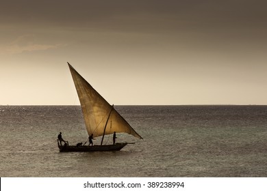 Dhow wooden fisher boat on the Indian Ocean near Zanzibar, Tanzania
 - Powered by Shutterstock