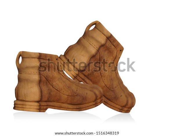 shoes made out of wood