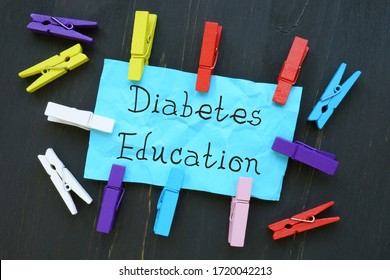 Diabetes Education Inscription On The Page.