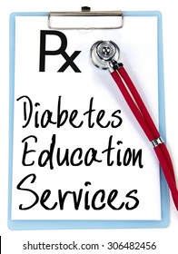 Diabetes Education Services Text Write On Prescription