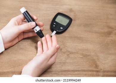 Diabetes And Glycemia, Child Explores Sugar Levels. Blood Sugar Testing.